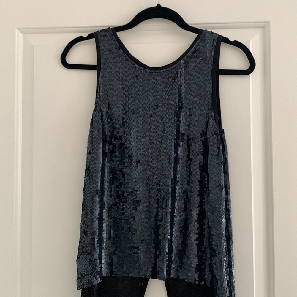 Parker Sequin Tank- Split Back